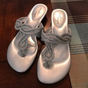 Dexflex Comfort, Silver Sandal, size 6W